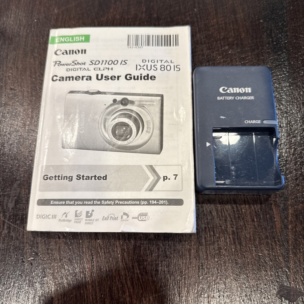 canon cb-2lv battery charger with Power‎ Shot SD 1100IS Camera User Guide